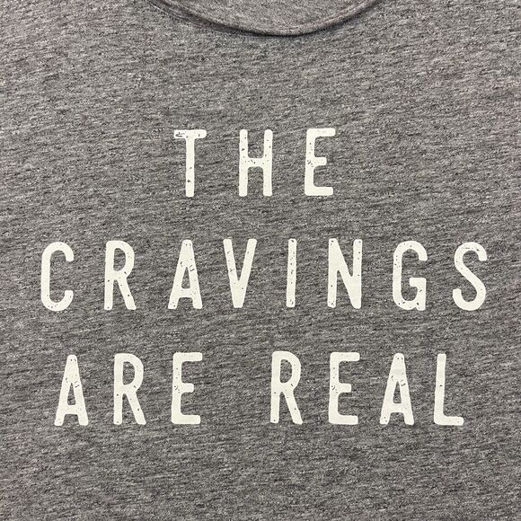 Isabel Maternity T Shirt Womens XXL White The Cravings Are Real Graphic Tee NEW - Picture 6 of 12